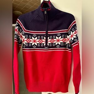 Alp N Rock Fair Isle 1/4 Zip Sweater Sz S